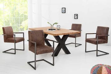 Moderne sledefauteuil BIG ASTON vintage bruin geborsteld, Huis en Inrichting, Stoelen, Ophalen of Verzenden, Nieuw