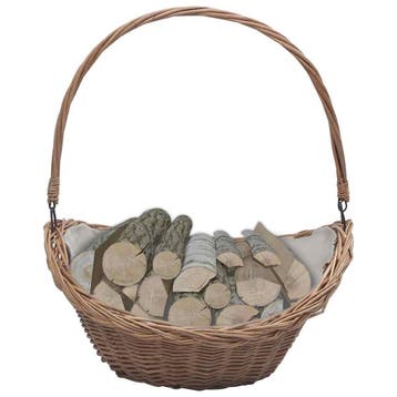 vidaXL Houtmand met handvat 57x46,5x52 cm wilgenhout bruin, Verzenden, Nieuw