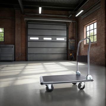Platformwagen met remmen - zwart, 300 kg, Verzenden, Nieuw