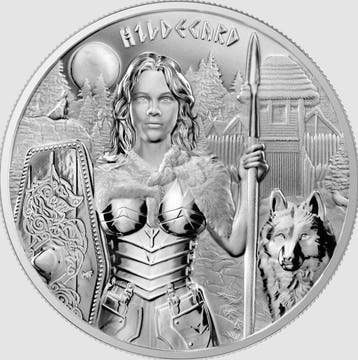 Duitsland. 5 Mark 2022 – Valkyries: Hildegard – 1 oz Silver