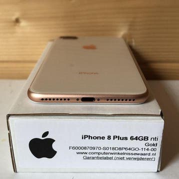 Apple iPhone 8 Plus 64GB goud + garantie, Ophalen of Verzenden, Nieuw