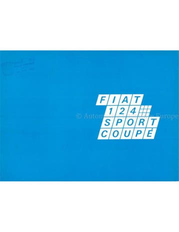 1970 FIAT 124 SPORT COUPÉ BROCHURE NEDERLANDS, Nieuw, Author