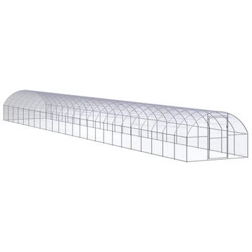 vidaXL Kippenren 3x24x2 m gegalvaniseerd staal, Verzenden, Nieuw