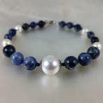 Armband Zilver Parel - Parel - SSP-Akoya 6-11,95 mm Lapis, Sieraden, Tassen en Uiterlijk, Nieuw