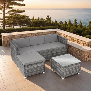 Wicker lounge Lignano - grijs, Verzenden, Nieuw