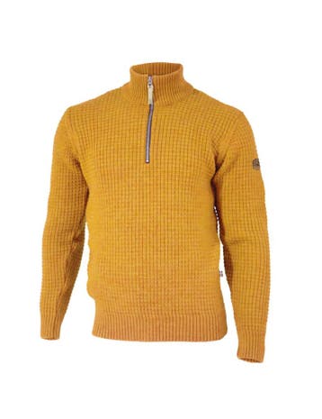 Ivanhoe trui Moritz half zip Autumn Blaze - 100% wol - Geel, Verzenden, Nieuw, Geel