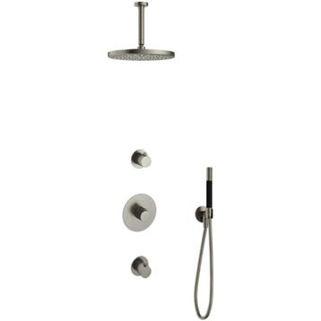 Hotbath Cobber - Inbouw Regendoucheset - Geborsteld Nikkel -, Ophalen of Verzenden, Nieuw
