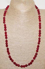 Zeer mooie halsketting, handgemaakt, rond facetgeslepen