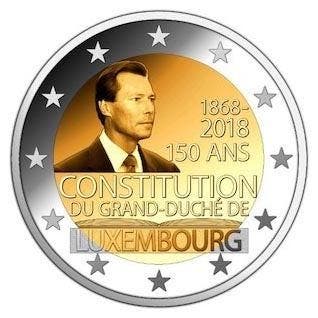 Luxemburg 2 Euro Grondwet 2018, Verzenden