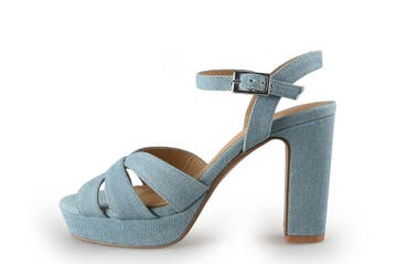 Manfield Sandalen in maat 36 Blauw, Sandalen of Muiltjes, Zo goed als nieuw, Manfield, Verzenden