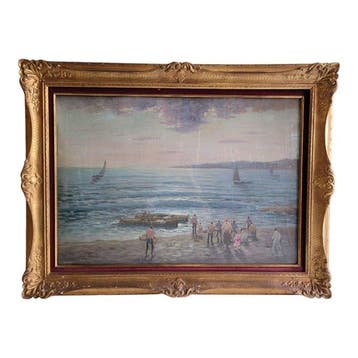 Federico Morello (1885-1945) - Marina con pescatori