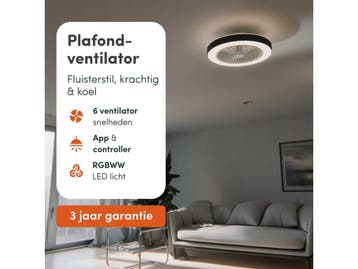 Nolt Cyra - Plafondventilator met Verlichting - LED RGBW -, Verzenden, Nieuw