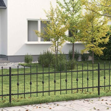 vidaXL Spike Fence ASTEN 200 x 110 cm Gepoedercoat staal, Tuin en Terras, Verzenden, Nieuw, IJzer