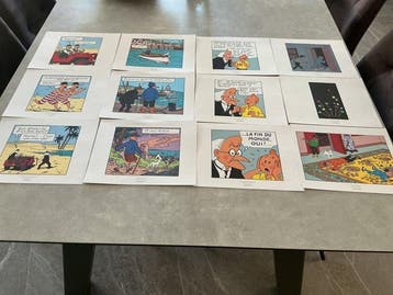 Tirés à part TINTIN , 4 triptyques en parfait état - Ex, Nieuw