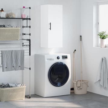 vidaXL Bovenkast 34,5x34x90 cm wit, Huis en Inrichting, Minder dan 50 cm, Verzenden, Nieuw, Minder dan 100 cm