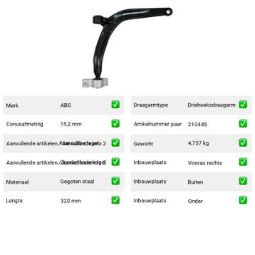 Draagarm Opel Monterey 3.1 TD (M92) Van 1991-09 tot 1998-07, Verzenden, Nieuw, Opel