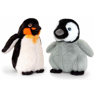 Keel Toys keizer pinguin knuffel met jong - pluche - 25 cm, Verzenden, Nieuw