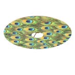 Velours platte lampenkap pauw dessin met goud 45 cm, Huis en Inrichting, Lampen | Lampenkappen, Verzenden, Nieuw, Groen, Rond