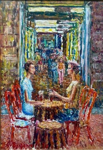 Guido Borgianni (1915-2011) - Ragazze al bar