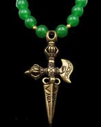 Smaragd - Het Zwaard van de Diamant – Tibetaans Phurba –, Antiek en Kunst