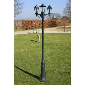 vidaXL Tuinlantaarn met 3 armen 215 cm aluminium, Verzenden, Nieuw, Aluminium, Staande lamp