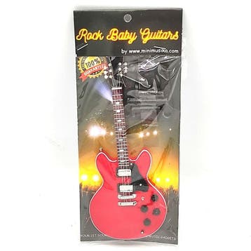 Baby miniatuur replica Gibson ES 335 gitaar 15cm Chuck Berry, Ophalen of Verzenden, Nieuw, Pop, Beeldje of Miniatuur