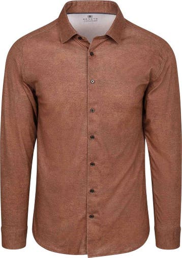 Desoto Overhemd Twill Bruin maat XXL Heren, Kleding | Heren, Overhemden, Verzenden, Nieuw, Bruin, Desoto