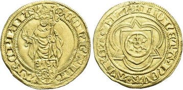 Goud-gulden o Jahr 1426 Mainz-erzbistum Konrad Iii zu Dha..., Verzenden