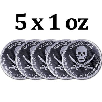 Niue. 2 Dollars 5 x 2022 1oz $2 NZD Niue Calico Jack - Jolly