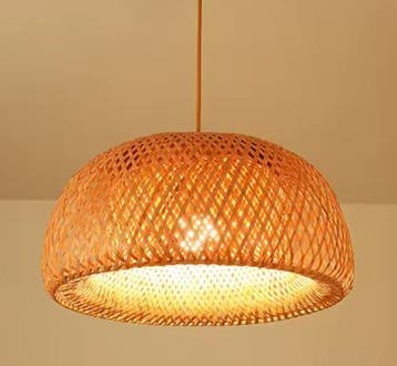 Handgemaakte Bamboe Hanglamp – Natuurlijke Gevlochten Lamp, Verzenden, Nieuw