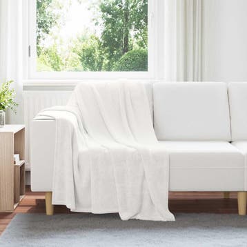 vidaXL plaid Wit 130 x 150 cm 0.51 kg Fleece, Verzenden, Nieuw, Wit