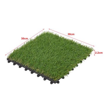 [en.casa] Premium terrastegels kunstgras Wiesloch ca. 1m² gr, Verzenden, Nieuw
