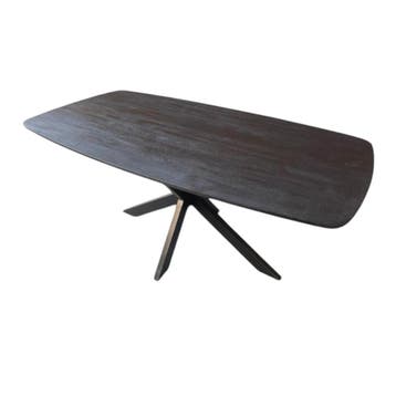 Eettafel Deens ovaal zwart | Mangohout | Mokana Furniture, Ophalen of Verzenden, Nieuw