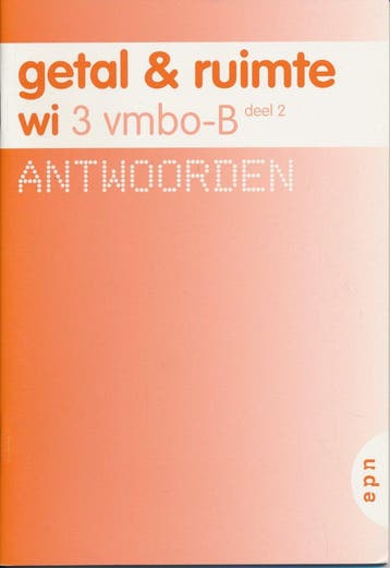 Getal en Ruimte 3 Antwoorden VMBO-B deel 2, Verzenden, Nieuw