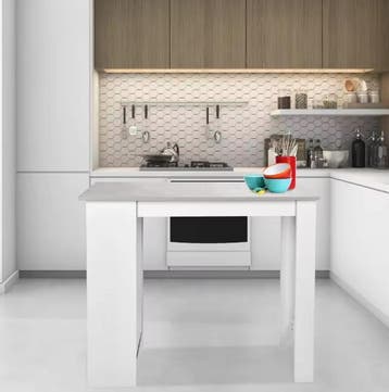 Luxe Bartafel met opbergruimte en planken – Wit Houtlook, Huis en Inrichting, Verzenden, Nieuw