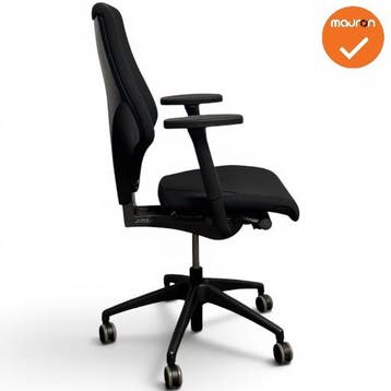 Giroflex 64 - Bureaustoel - Zwart - Refurbished, Werkplek, Ophalen of Verzenden, Gebruikt, Stoel