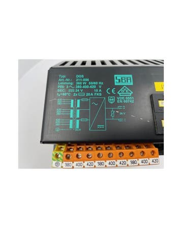 SBA DGS 211-056 DC Voeding - 24VDC 15A, Ophalen