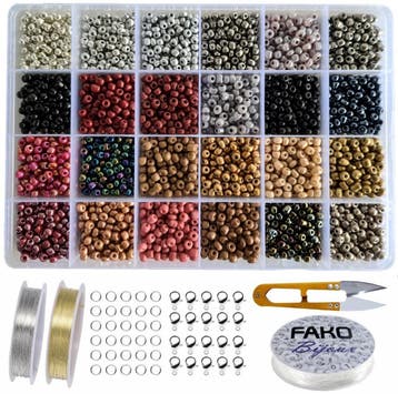 Fako Bijoux - DIY Kralen Set Deluxe - Glas Zaad Kralen -, Verzenden, Nieuw