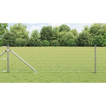 vidaXL Euro-hek met grondpennen 10 x 0,4 m Gegalvaniseerd, Verzenden, Nieuw, IJzer