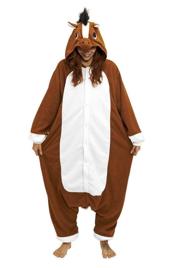 Onesie Paard Pak S-M of 158-164 Paardenpak Kostuum Bruin Zac, Kleding | Dames, Carnavalskleding en Feestkleding, Kleding, Nieuw