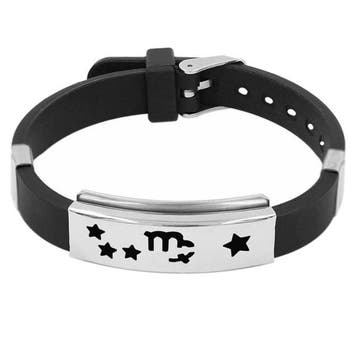 Fako Bijoux - Armband - RVS Siliconen - Sterrenbeeld - Maagd, Verzenden, Nieuw