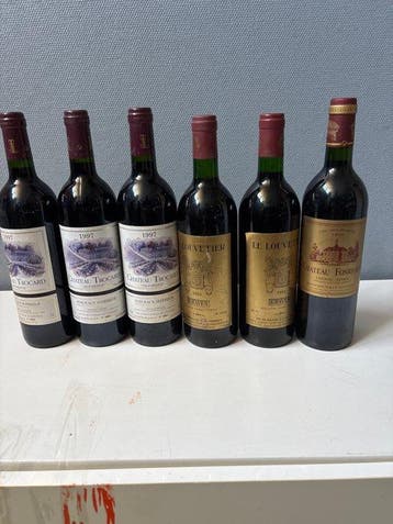 1997 x 3 Chateau Trocard, 1983 x 2 Le Louvetier & 1996, Nieuw