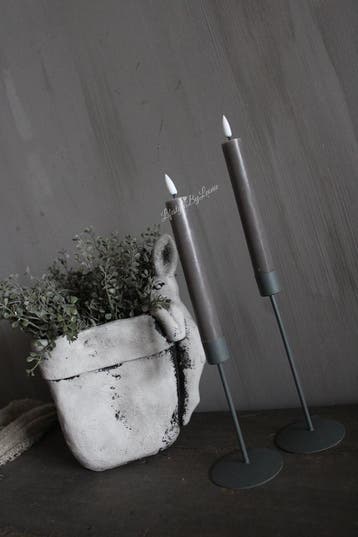Vierkante stenen pot met haas Grey 25x20cm, Ophalen of Verzenden, Nieuw