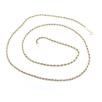 Gouden gedraaide schakelketting., Ophalen of Verzenden, Gebruikt, Goud, Goud