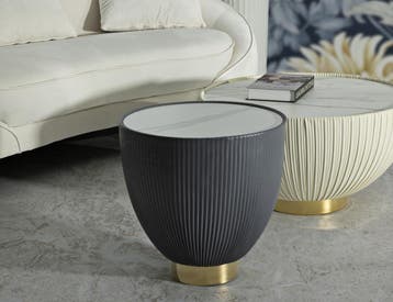 ELGE SALONTAFEL CM Ø 46X45 - 1428630003, Huis en Inrichting, Tafels | Salontafels, Ophalen of Verzenden, Nieuw
