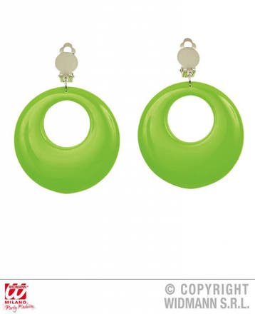 Oorringen neon groen, Kleding | Dames, Carnavalskleding en Feestkleding, Ophalen of Verzenden, Nieuw