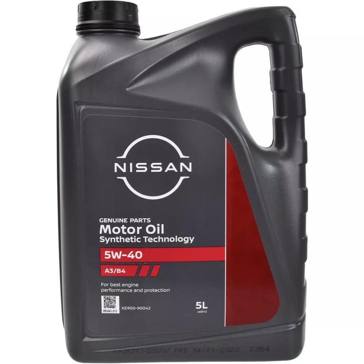 5L Nissan Motor Oil 5W/40 Synthetic ACEA A3/B4 - API SM/CF, Auto-onderdelen, Motor en Toebehoren, Nieuw, Ophalen of Verzenden