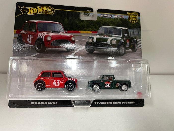 Hot Wheels 1:64 - Modelauto (2) - Morris Mini - Austin Mini, Hobby en Vrije tijd, Modelauto's | 1:5 tot 1:12