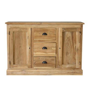 Teak dressoir twee deuren, drie laden, Huis en Inrichting, Ophalen of Verzenden, Nieuw