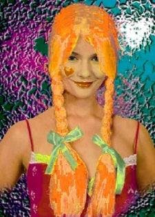 Vlechtenpruik oranje, Verzenden, Nieuw